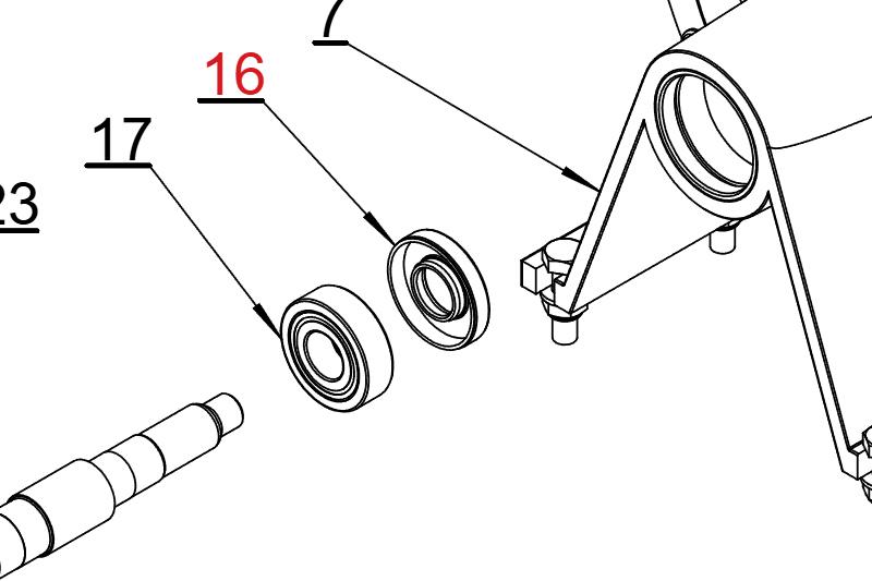 Agromehanika manžetna 17 x 40 x 7 za C200 pumpe