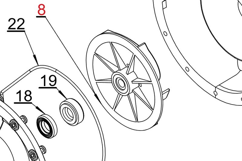 Agromehanika rotor fi 127,5 za C200 pumpu
