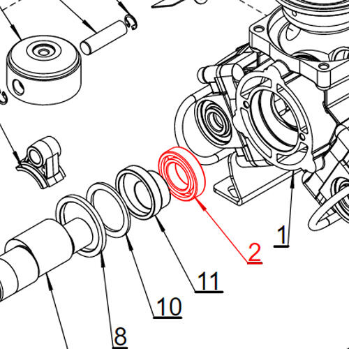 Agromehanika Zadnji Ležaj Pumpe BM 105/20
