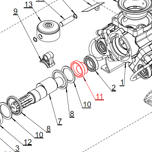 Agromehanika Ekscentrična PVC Zadnja Čaura Pumpe BM 105/20