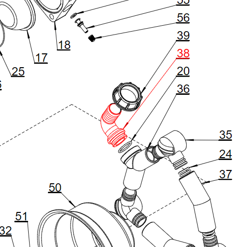 Agromehanika Koleno fi30 - 1 1/2