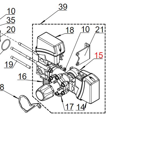 Koleno - povratni vod fi25 PR10ECFM-5EC+2F.R.