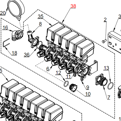 Komplet sekcija EM-5/F.R T5M ARAG PR10ECF-5EC+2F.R.