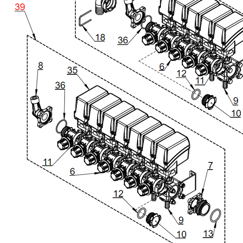 Komplet sekcija EM-7/F.R T5M ARAG PR10ECF-5EC+2F.R.