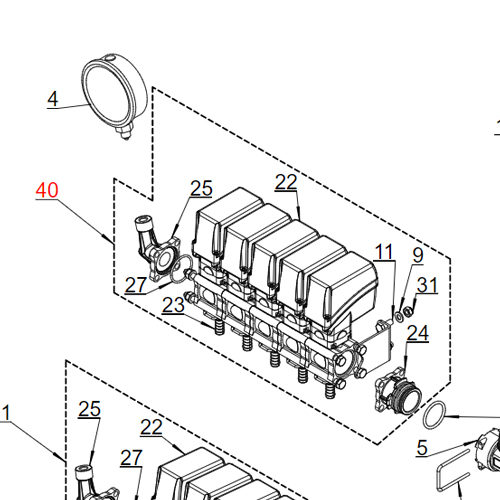 Komplet ventila EM-5 PR10ECFM-5EC+2F.R.