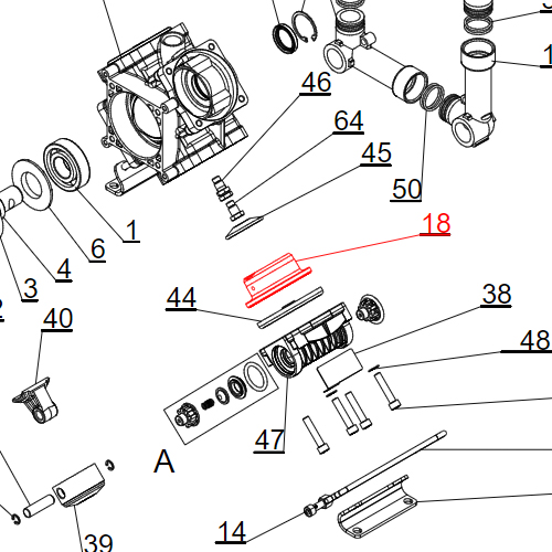Agromehanika Kućište Klipa fi75 / 22,5 Pumpe BM 150/20