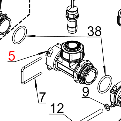 Kućište protokomera PR10ECFM-5EC+2F.R.