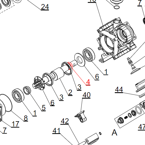Agromehanika Odstojna Čaura Zadnja Pumpe BM 150/20