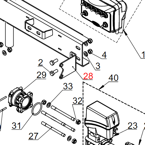 Nosač - držač PR10ECF-5EC+2F.R.