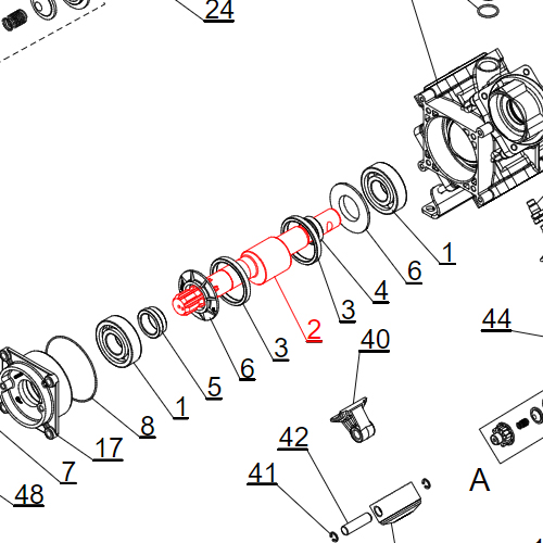 Agromehanika Osovina fi57 / 8,0 x 317 Pumpe BM 150/20