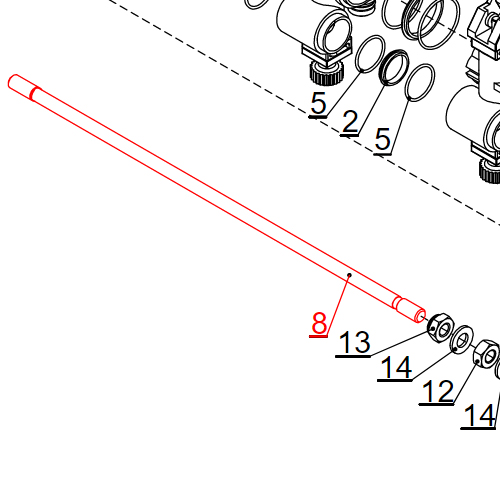 Osovina vezna M10x390 PR3ECF
