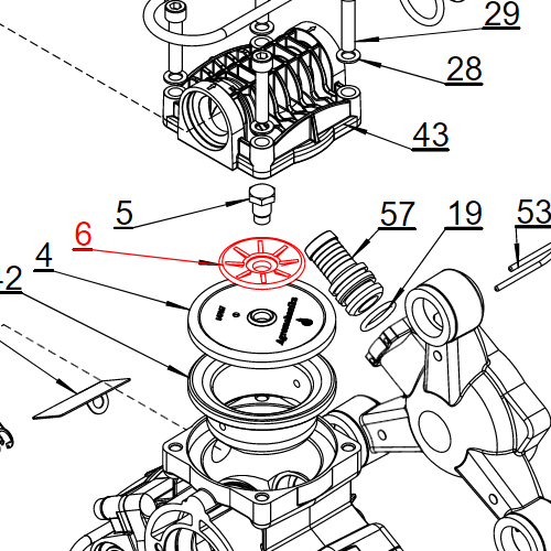 Agromehanika PVC Prsten Držač Membrane Pumpe BM 105/20