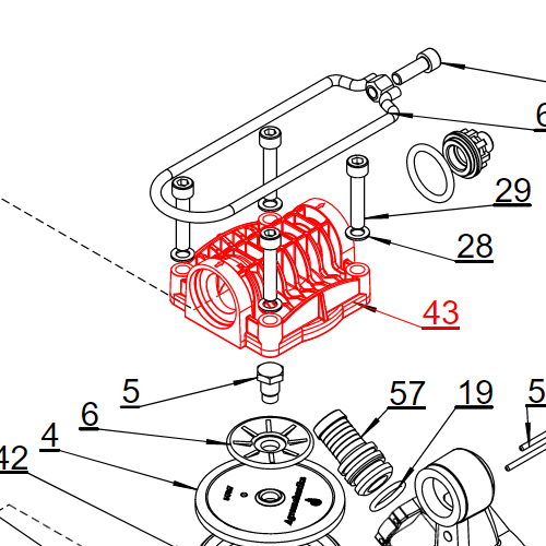 Agromehanika Poklopac Kućišta Membrane Pumpe BM 105/20