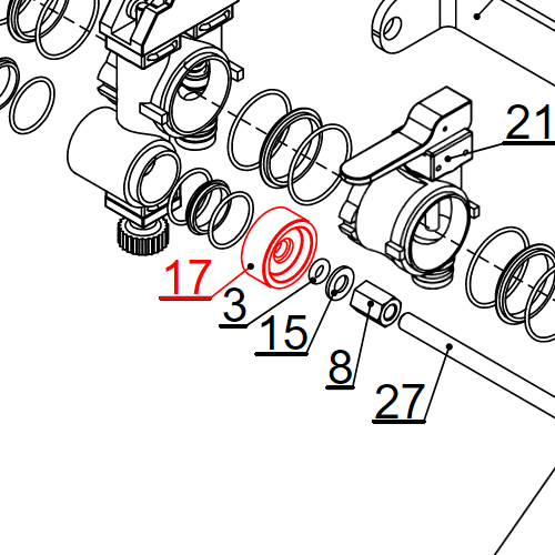 Poklopac završni - sekcije fi34 PR3BF