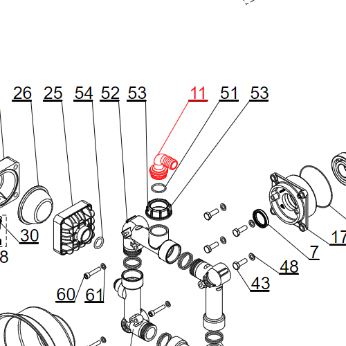 Agromehanika Koleno fi25 Pumpe BM 150/20