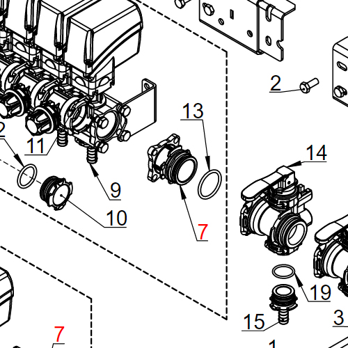 Prirubnica T5-R PR10ECF-5EC+2F.R.
