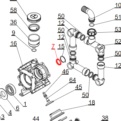 Agromehanika Semering fi47 x fi35 x 6 Pumpe BM 150/20