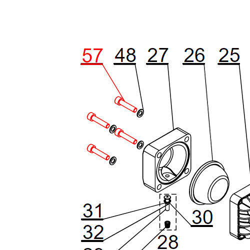 Agromehanika Šraf M10 x 45 DIN 912 Pumpe BM 150/20