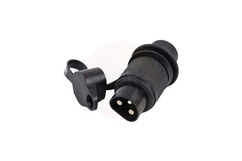 Tropolna muška utičnica sa poklopcem