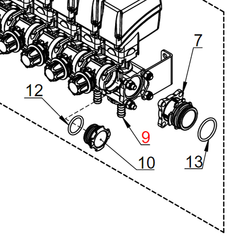 Ustnik za crevo fi13 PR10ECF-5EC+2F.R.
