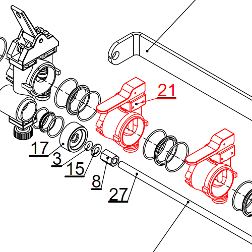 Ventil razvodni - sekcija PR3BF