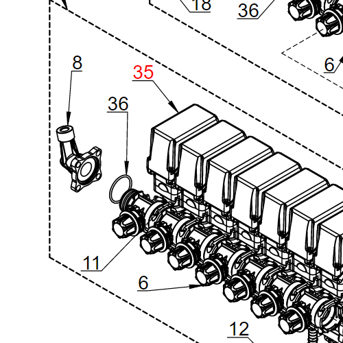 Ventil sekcija PR10ECF-5EC+2F.R.