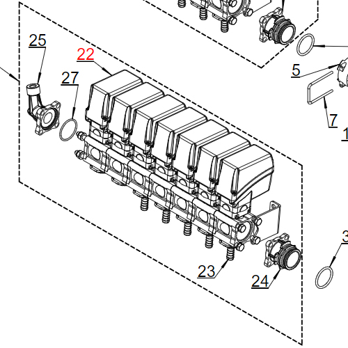 Ventil sekcija PR10ECFM-5EC+2F.R.