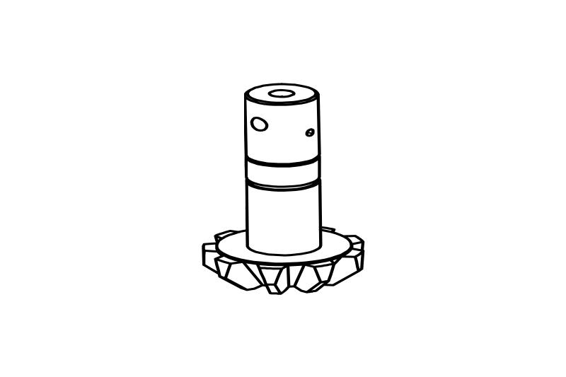 Zupčanik sa Osovinom Bočnog Reduktora za Donder Rasipač