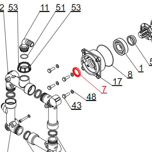 Agromehanika Semering fi47 x fi35 x 6 Pumpe BM 150/20