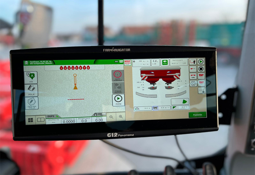 AvMap Farmnavigator G12 ISO – panoramska ISOBUS navigacija sa Turtle Pro2 antenom (±15 cm)