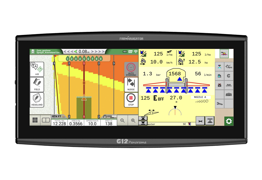AvMap Farmnavigator G12 ISO Full RTK + G5 Auto Steering – automatsko upravljanje ±2 cm