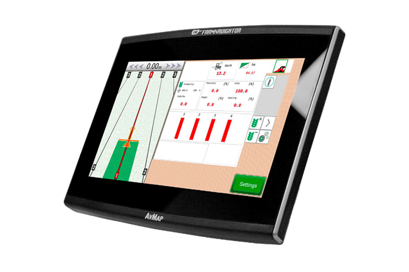 AvMap Farmnavigator G7 ISO Full – ISOBUS navigacija sa Turtle Pro2 antenom (±15 cm)
