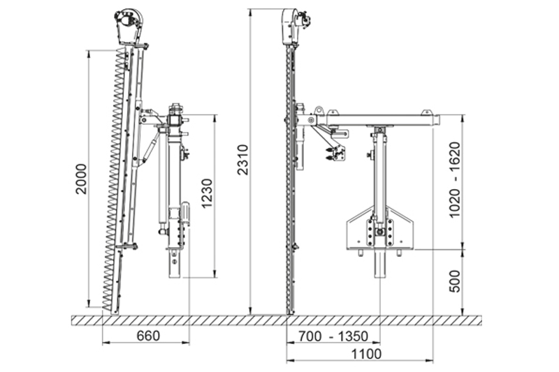 Orizzonti ECO 200 - trimer za mašinsko orezivanje vinograda