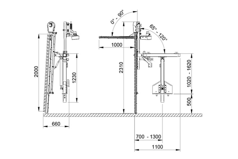 Orizzonti CFT 300 - trimer za mašinsko orezivanje vinograda 4+1