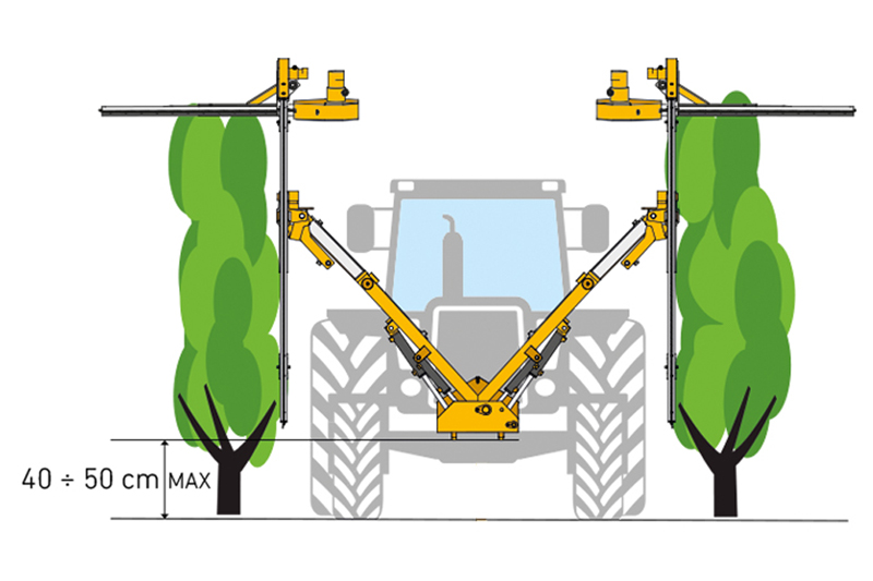 Orizzonti CMT2 600 - trimer za mašinsko orezivanje vinograda 8+1 Joystick
