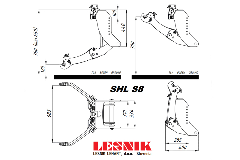 Lešnik SHL S8 – univerzalna prednja hidraulika