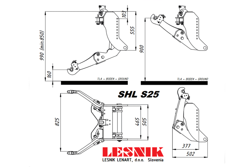 Lešnik SHL S25 – univerzalna prednja hidraulika